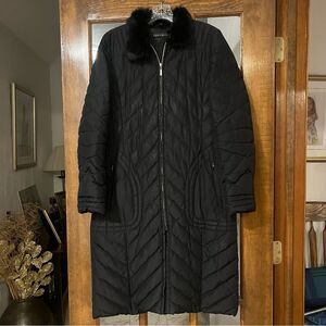 Perry Ellis Black Quilted Puffer Coat